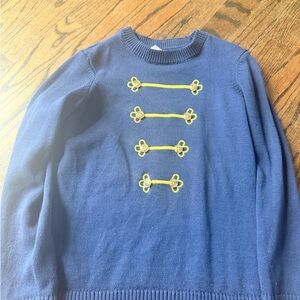 Gymboree holiday winter Blue Sweater with Gold Accents